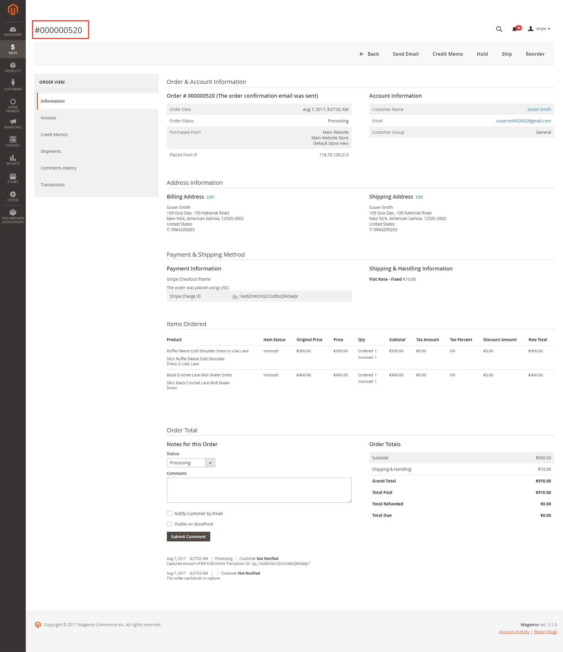 Documentation > 2. Stripe Payment Gateway User Guide > 15.ViewOrder.png
