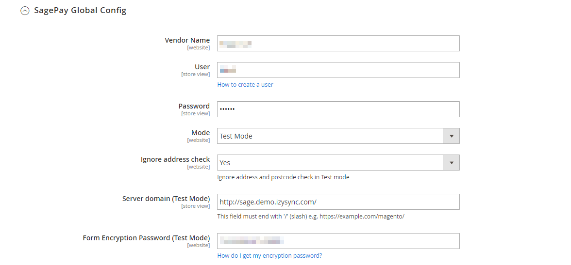 Documentation > 2. Opayo ( Sage Pay ) Payment Integration User Guide > Global config.png