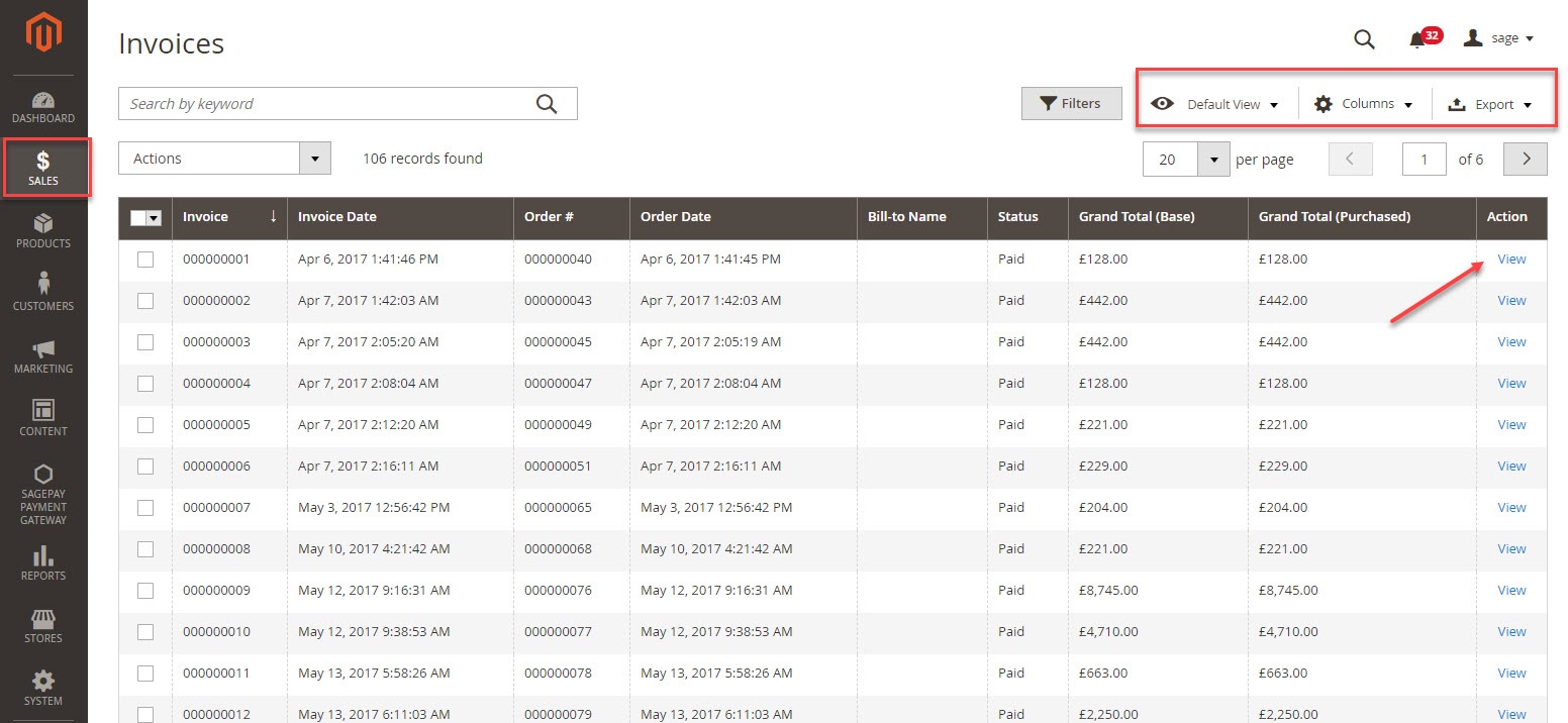 Documentation > 2. Opayo ( Sage Pay ) Payment Integration User Guide > Invoices.jpg