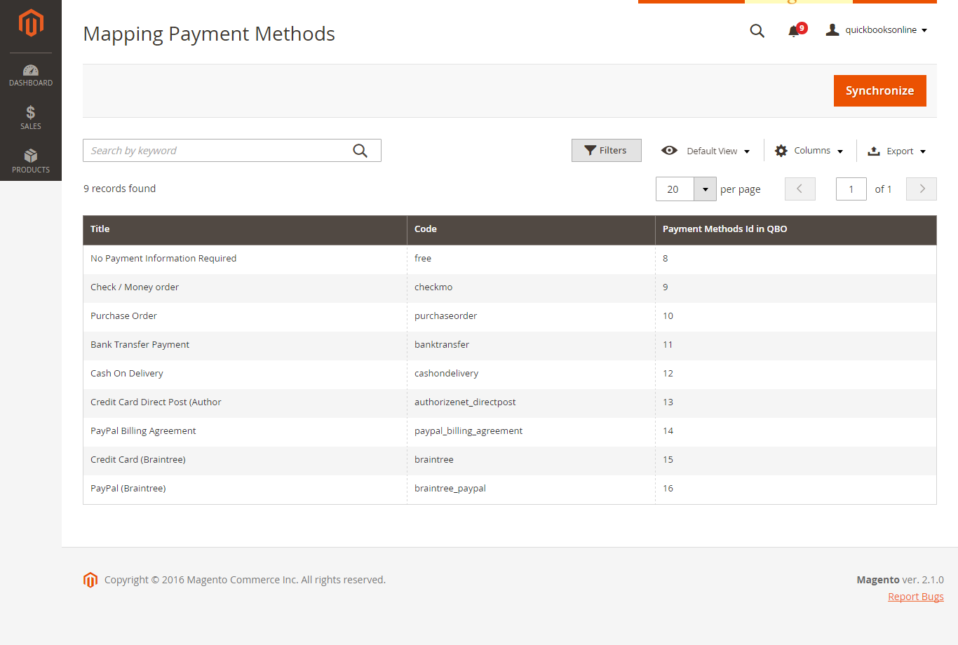 Documentation > 2. QuickBooks Online Integration User Guides > Magento-2-QuickBooks-Online-Mapping-Payment-Method.png