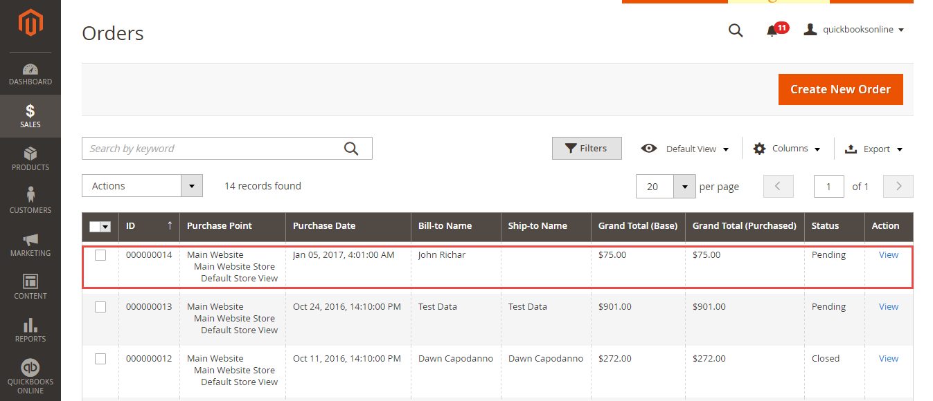 Documentation > 2. QuickBooks Online Integration User Guides > Magento-2-QuickBooks-Online-Order-Backend.png